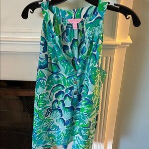 Lilly Pulitzer Blue and Green Patterned Top